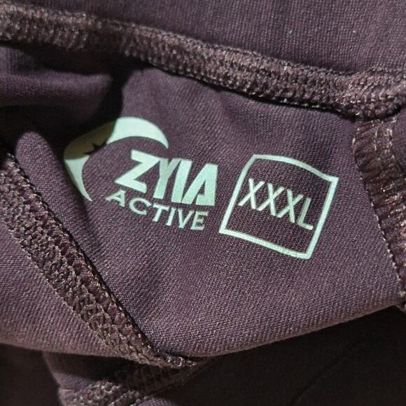 ZYIA Active Pants Women's XXXL Nylon Spandex Eggplant Purple Performance Yoga - Picture 2 of 12